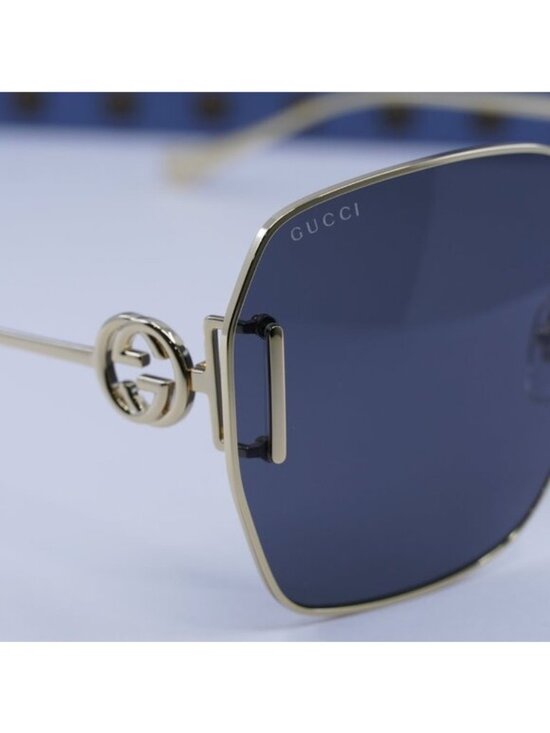 Gucci GG1207SA 002 Square Sunglasses - Gold/Grey main image 5